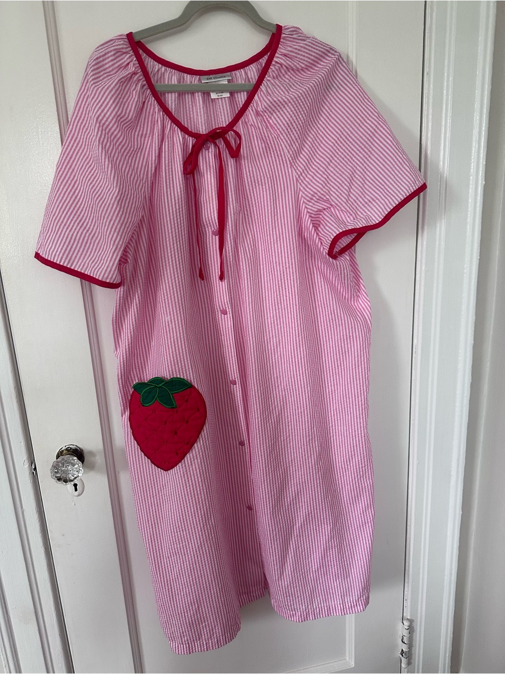 Cw classics pink Stripe Strawberry Nightgown - Short Sleeve Pajama